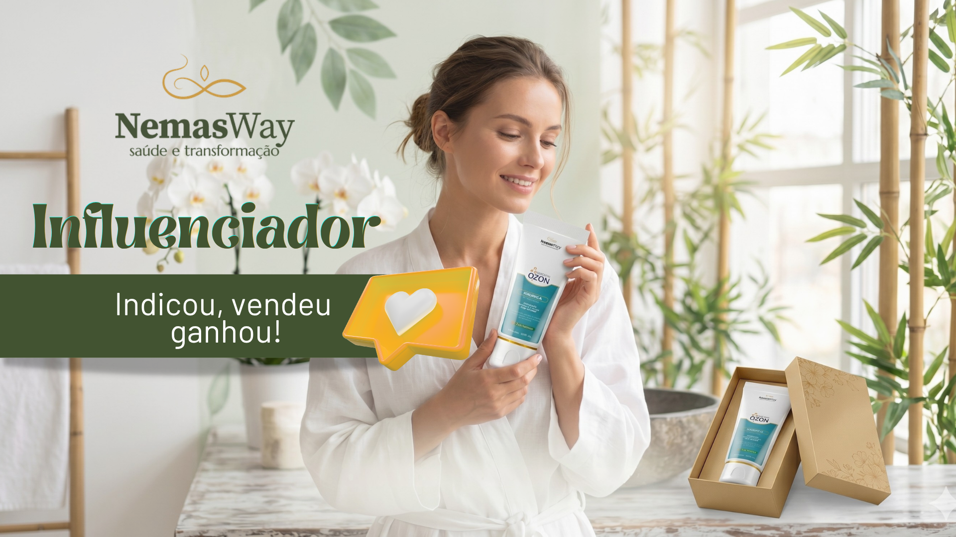 Influenciador Nemasway — Indicou, vendeu, ganhou!